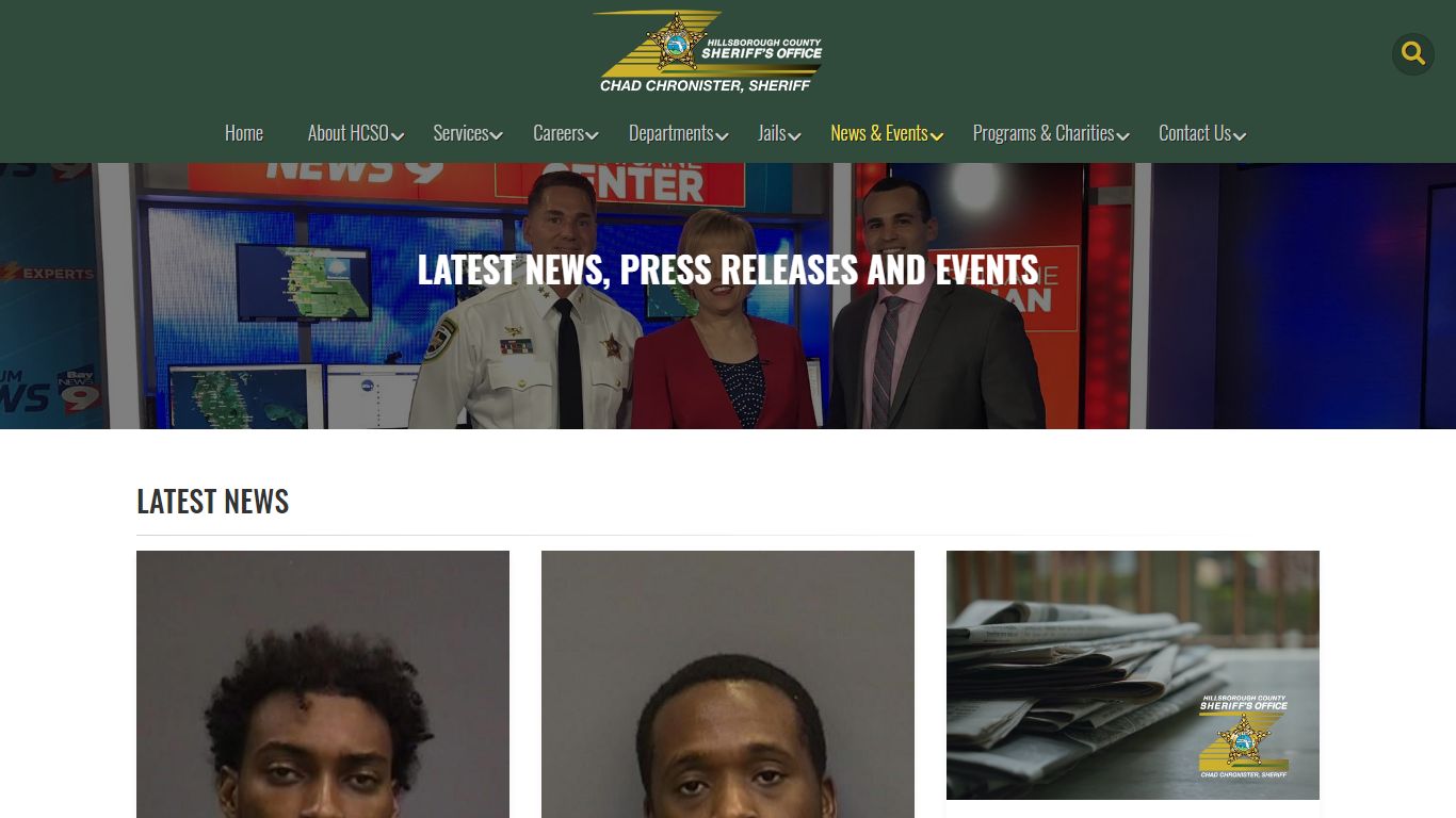 Latest News, Press Releases and Events | HCSO, Tampa FL